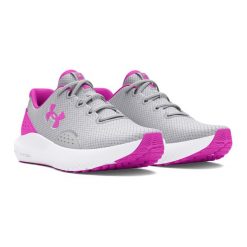 Buty do biegania damskie Under Armour Charged Surge 4. Fioletowe buty do biegania Under Armour, bez wzorów, bez zapięcia, do biegania. Za 179.99 zł.