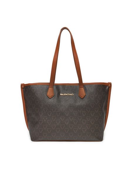 Valentino Torebka Lady Re VBS8GT02 Brązowy. Brązowe shopper bag Valentino, bez wzorów, ze skóry, bez dodatków. Za 409.99 zł.