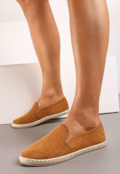 Brązowe Tenisówki Espadryle Slip On Na Płaskiej Podeszwie Liodelia. Brązowe espadryle Born2be, bez wzorów, z jeansu, klasyczne, bez zapięcia. W wyprzedaży za 42.49 zł.