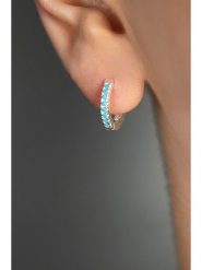 Heliophilia Srebrne kolczyki-kreole z cyrkoniami rozmiar: onesize. Szare kolczyki Heliophilia, z cyrkonią, srebrne. Za 87.61 zł.