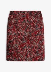 Spódnica z mieszanki bawełny ze stretchem. Czarne spódnice bonprix, bez wzorów, z bawełny, eleganckie. Za 129.99 zł.