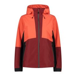 Kurtka przeciwdeszczowa z odpinanym kapturem damska CMP. Brązowe kurtki przeciwdeszczowe CMP, bez wzorów, trekkingowe. Za 567.90 zł.