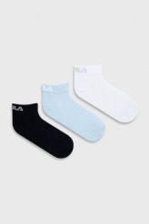 Fila skarpetki (3-pack) damskie. Niebieskie skarpetki Fila, bez wzorów. Za 39.99 zł.