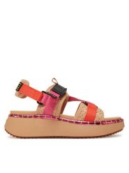 Steve Madden Sandały Decorum SM11003017 Beżowy. Brązowe sandały Steve Madden, bez wzorów, z materiału, bez obcasa, na koturnie, bez zapięcia. Za 319.99 zł.