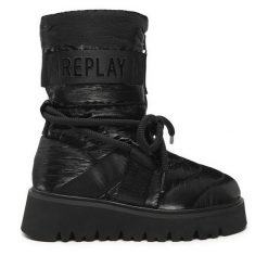 Śniegowce REPLAY. Czarne śniegowce Replay, bez wzorów, bez zapięcia. Za 579.99 zł.