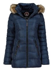 Canadian Peak Płaszcz zimowy "Anieseak" w kolorze granatowym rozmiar: XXL. Niebieskie płaszcze Canadian Peak, na zimę, xxl, z aplikacjami, z puchu, bez kaptura. Za 260.99 zł.