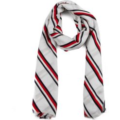 Szal TOMMY HILFIGER - Selvedge Scarf AW0AW06599 904. Białe szaliki i kominy Tommy Hilfiger, bez wzorów, z bawełny. W wyprzedaży za 139.00 zł.