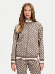 Guess Bluza V5YQ03 KB212 Brązowy Regular Fit. Brązowe bluzy Guess, xxs, z aplikacjami, z syntetyku, bez ramiączek, bez kaptura. Za 329.99 zł.