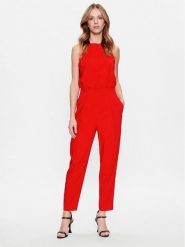 Pinko Kombinezon Tinogasta 100032 A0GI Czerwony Regular Fit. Czerwone sukienki Pinko, bez wzorów, z syntetyku, bez kołnierzyka, bez ramiączek. Za 1,169.00 zł.