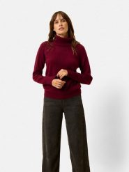 Just Cashmere Kaszmirowy golf "Debbie" w kolorze bordowym rozmiar: M. Czerwone swetry Just Cashmere, m, bez wzorów, z kaszmiru, bez ramiączek. Za 529.45 zł.