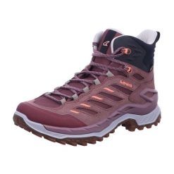 Buty trekkingowe damskie Lowa Innovo Mid Gtx. Czerwone buty trekkingowe Lowa, z materiału, za kostkę, bez zapięcia. Za 959.99 zł.