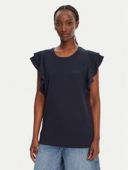 Liu Jo Bluzka TA5178 J5904 Granatowy Regular Fit. Niebieskie bluzki Liu Jo, s, bez wzorów, z bawełny, bez kołnierzyka, bez ramiączek. Za 359.99 zł.