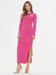 MICHAEL Michael Kors Sukienka dzianinowa MF381UN4VR Różowy Slim Fit. Czerwone sukienki MICHAEL Michael Kors, l, bez wzorów, z dzianiny, bez kołnierzyka, bez ramiączek. Za 889.99 zł.