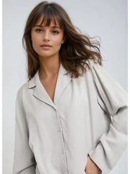 Weekday Bluzka w kolorze szarym rozmiar: L. Szare bluzki Weekday, l, bez wzorów, bez kołnierzyka, bez ramiączek. Za 48.05 zł.