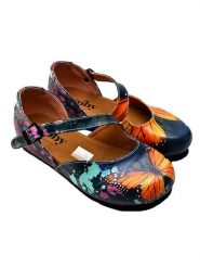 Goby Skórzane baleriny w kolorze granatowym ze wzorem rozmiar: 40. Niebieskie baleriny Goby, bez wzorów, bez obcasa, bez zapięcia. Za 195.99 zł.