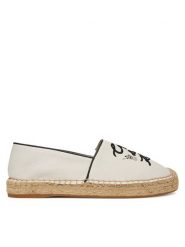KARL LAGERFELD Espadryle KL81125 Biały. Białe espadryle KARL LAGERFELD, bez wzorów, z materiału, bez obcasa. Za 499.99 zł.