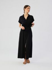 Stylove Sukienka w kolorze czarnym rozmiar: M. Czarne sukienki Stylove, na co dzień, m, bez wzorów, z tkaniny, bez kołnierzyka, bez ramiączek, maxi, proste. Za 247.99 zł.