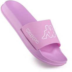 Klapki damskie na basen Kappa KRUS. Białe klapki Kappa, bez wzorów, sportowe, bez obcasa, bez zapięcia. Za 51.90 zł.