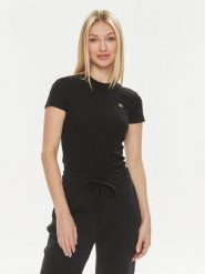 Lacoste T-Shirt TF5538 Czarny Regular Fit. Czarne t-shirty Lacoste, bez wzorów, z bawełny, bez kołnierzyka, bez ramiączek. Za 289.99 zł.