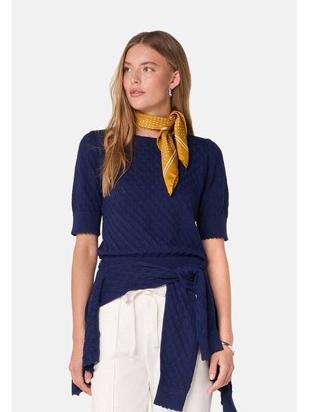 Rodier Sweter w kolorze granatowym rozmiar: S. Niebieskie swetry Rodier, s, bez wzorów, z kaszmiru, klasyczne, bez ramiączek. Za 235.50 zł.