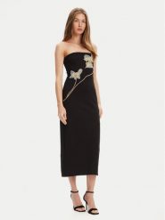 STAUD Sukienka koktajlowa Brooke R24F2171KP Czarny Slim Fit. Czarne sukienki STAUD, s, bez wzorów, z wiskozy, wizytowe, bez kołnierzyka, bez ramiączek. Za 2,839.00 zł.