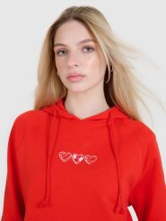 4F Bluza dresowa nierozpinana z kapturem damska - czerwona XXL. Czerwone bluzy 4f, xs, bez wzorów, z bawełny, sportowe, bez ramiączek, z kapturem. W wyprzedaży za 89.99 zł.