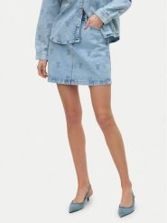 Vero Moda Spódnica jeansowa Tessa 10326888 Niebieski Regular Fit. Niebieskie spódnice Vero Moda, m, bez wzorów, z bawełny. Za 109.99 zł.