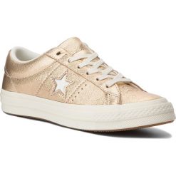 Tenisówki CONVERSE - One Star Ox 161589C Gold/Egret/Egret. Żółte trampki Converse, bez wzorów, z gumy, bez zapięcia, tenisowe. W wyprzedaży za 289.00 zł.