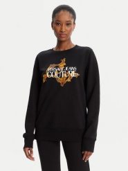 Versace Jeans Couture Bluza 79HAIE06 CF00E Czarny Regular Fit. Czarne bluzy Versace Jeans Couture, xl, bez wzorów, z bawełny, bez ramiączek, bez kaptura. Za 759.99 zł.