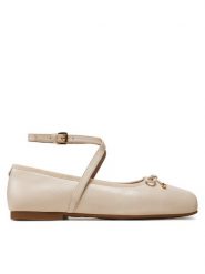 Michael Kors Baleriny Collette Leather Ballet Flat 40T4CTFP1L Beżowy. Brązowe baleriny Michael Kors, bez wzorów, ze skóry, bez obcasa, bez zapięcia. Za 459.99 zł.