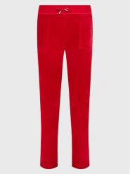 Juicy Couture Spodnie dresowe Del Ray JCAP180 Czerwony Regular Fit. Czerwone spodnie dresowe Juicy Couture, bez wzorów, z dresówki. Za 139.99 zł.