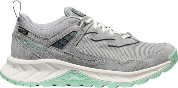 Damskie buty trailowe Keen High WP. Szare buty do biegania Keen, bez wzorów, z materiału, przed kolano, bez zapięcia, do biegania. Za 592.50 zł.