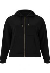 Damska bluza z kapturem zapinana na zamek Q Sportswear Tiamo. Czarne bluzy ENDURANCE Q, bez wzorów, z materiału, z kapturem, do biegania. Za 382.65 zł.