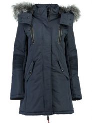 Canadian Peak Parka "Camilly" w kolorze granatowym rozmiar: L. Niebieskie płaszcze Canadian Peak, l, bez wzorów, bez kaptura. Za 370.69 zł.