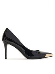 Versace Jeans Couture Szpilki 79VA3S50 ZS859 Czarny. Czarne szpilki Versace Jeans Couture, bez wzorów, z jeansu, bez obcasa, na szpilce, bez zapięcia. Za 749.99 zł.