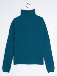 Perfect Cashmere Kaszmirowy sweter "Ruby" w kolorze morskim rozmiar: S. Niebieskie swetry Perfect Cashmere, s, bez wzorów, z kaszmiru, bez ramiączek. Za 270.44 zł.