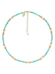 U.S. Polo Assn. Pozłacany naszyjnik z kamieniami szlachetnymi - dł. 37 cm rozmiar: onesize. Białe naszyjniki U.S. Polo Assn., z materiału, z agatem, metalowe. Za 108.99 zł.