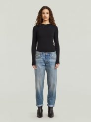 G-Star Dżinsy - Boyfriend fit - w kolorze niebieskim rozmiar: W25/L/30. Niebieskie jeansy G-Star, l, z aplikacjami, ze skóry, klasyczne, z podwyższonym stanem. Za 192.40 zł.