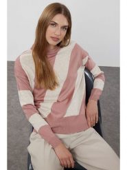 Trendyol Sweter w kolorze jasnoróżowym rozmiar: M. Różowe swetry Trendyol, m, bez wzorów, ze splotem, bez ramiączek. Za 65.95 zł.