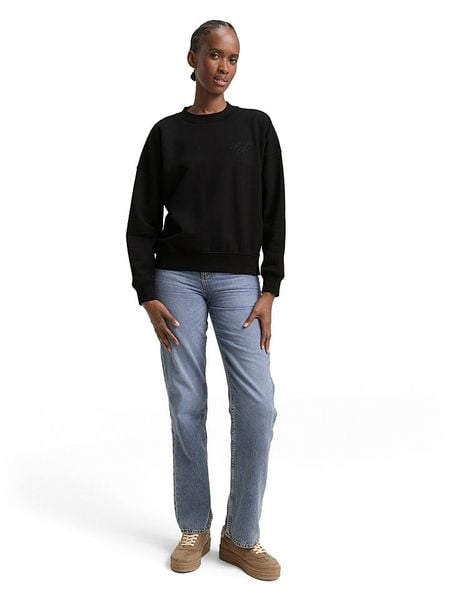 Tom Tailor Bluza w kolorze czarnym rozmiar: M. Czarne bluzy Tom Tailor, m, bez wzorów, bez kaptura. Za 78.66 zł.