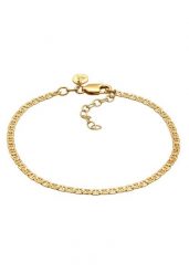 Elli PREMIUM Damski Łańcuszek pancerka regulowany, Basic Trend w pozłacanym srebrze próby 925 Sterling Silver Bransoletki 1 ct. Szare bransoletki Elli PREMIUM, pozłacane. Za 293.99 zł.