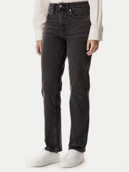 Calvin Klein Jeans Jeansy LV047F708G Czarny Straight Fit. Czarne jeansy Calvin Klein Jeans, bez wzorów, z bawełny. Za 409.99 zł.
