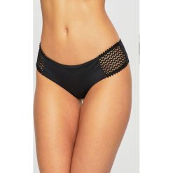 Guess Jeans - Figi kąpielowe. Czarne bikini Guess Jeans, z aplikacjami, z elastanu. Za 149.90 zł.