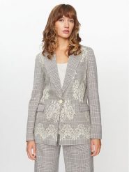 TWINSET Marynarka 232TP2635 Szary Regular Fit. Szare marynarki i żakiety Twinset, bez wzorów, z syntetyku, bez ramiączek. Za 1,719.00 zł.
