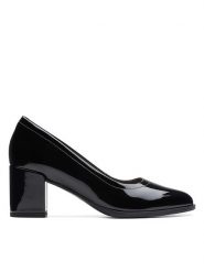 Clarks Skórzane czółenka "Freva55 Court" w kolorze czarnym rozmiar: 40. Czarne czółenka Clarks, bez wzorów, klasyczne, bez obcasa, bez zapięcia. Za 185.32 zł.