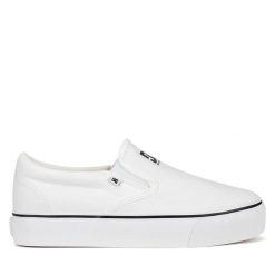 Tenisówki DC. Białe trampki DC, bez wzorów, bez zapięcia. Za 159.99 zł.