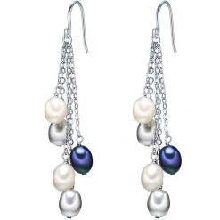 Valero Pearls Kolczyki wiszące z perłą srebro wysokiej próby Perła hodowlana słodkowodna srebrny 1 ct Damski. Szare kolczyki Valero Pearls, z perłą, srebrne. Za 359.99 zł.