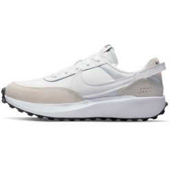 Buty Nike Waffle Debut W DH9523 100 białe. Białe buty treningowe Nike, bez wzorów, z gumy, bez zapięcia. Za 463.90 zł.