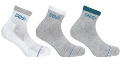Skarpety Fitness Fila 3-pak biało‑szare 39-42. Szare skarpetki 661, bez wzorów, z bawełny. Za 122.99 zł.