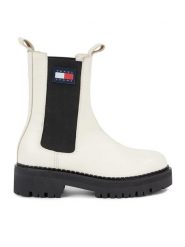Tommy Jeans Sztyblety Tjw Urban Chelsea EN0EN02298 Biały. Białe botki Tommy Jeans, bez wzorów, z jeansu, bez obcasa, na płaskiej podeszwie, bez zapięcia. Za 379.99 zł.